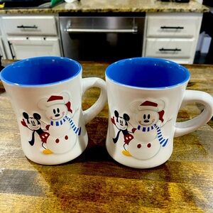 Pair of Disney Christmas mugs